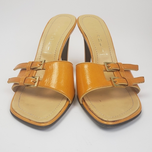 Casadei Womens Open Toe Heel Slide Buckle Sandals - Picture 3 of 13